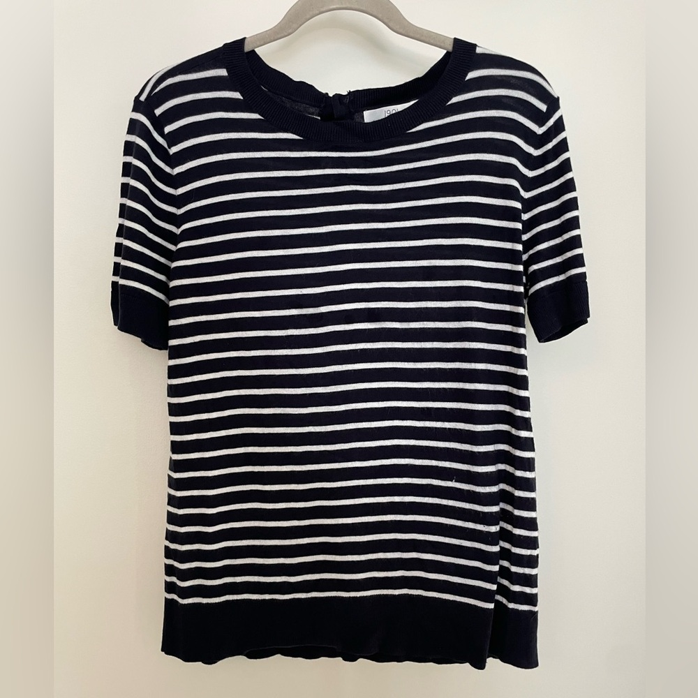 1901 Navy and White Striped Top